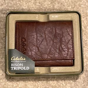 Cabelas Trifold Bison Wallet
